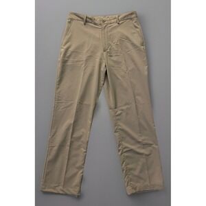 Under Armour Golf Chino Pants Trousers Embroidered Logo Beige Brown 32x30 JBHS